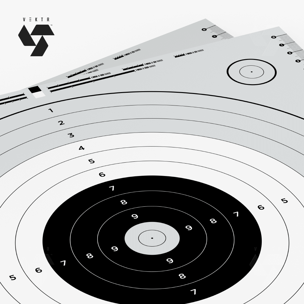 Alpha 11 Inch Paper Shooting Target (25 Pack) - A3201G - VEKTR