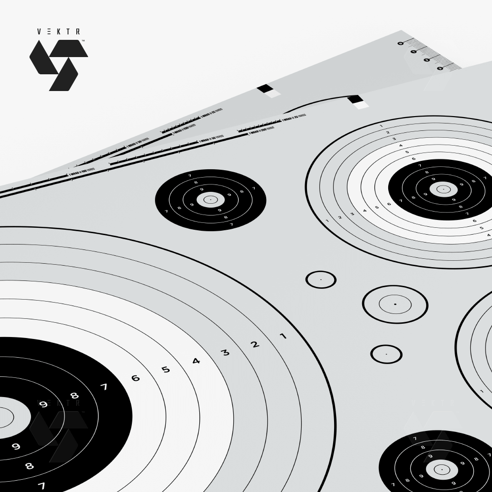A5001G_3_VEKTR_11inch_bullseye_paper_shooting_target A5001G-VEKTR-paper-targets-for-shooting-practice